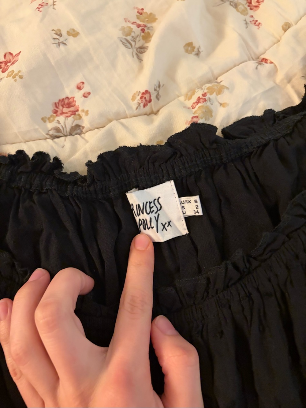 Princess Polly Black Ruffled Romper -Love Galore - Picture 2 of 4